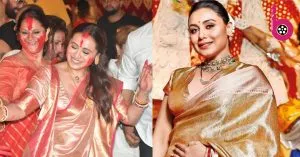 मां दुर्गा के रंग में रंगी नजर आईं Rani Mukherjee, सिंदूर खेला खेलते हुए दिया दमदार परफॉर्मेंस