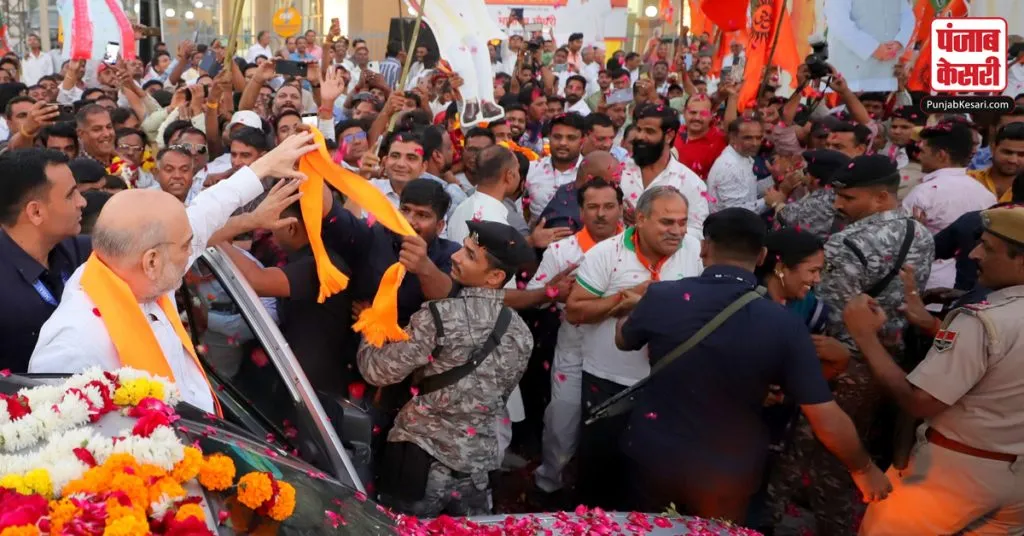 amit shah welcome in krishangarh airport