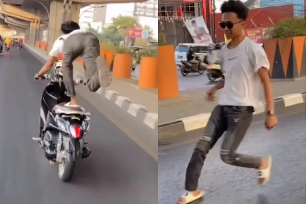 Bike Stunt Accident Video Viral