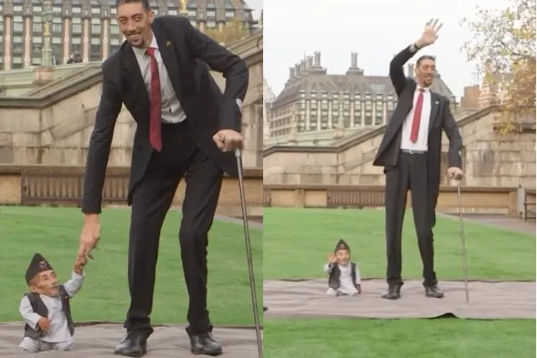 World Tallest Man Meet Shortest Man Video