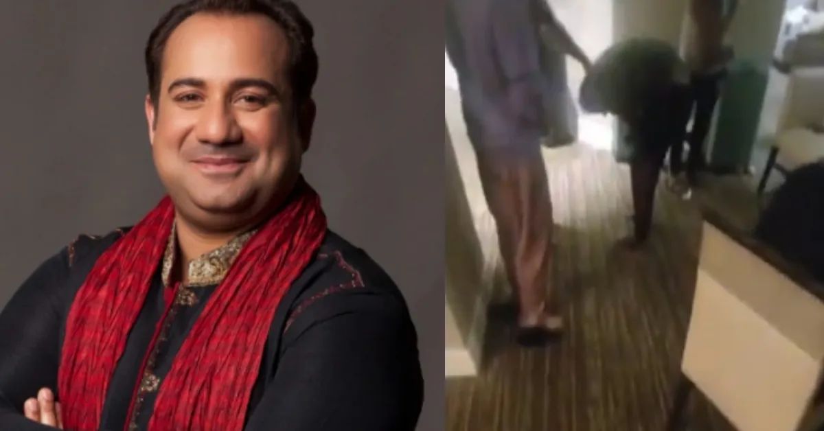 pakistani singer rahat fateh ali khan beats servent with chappal