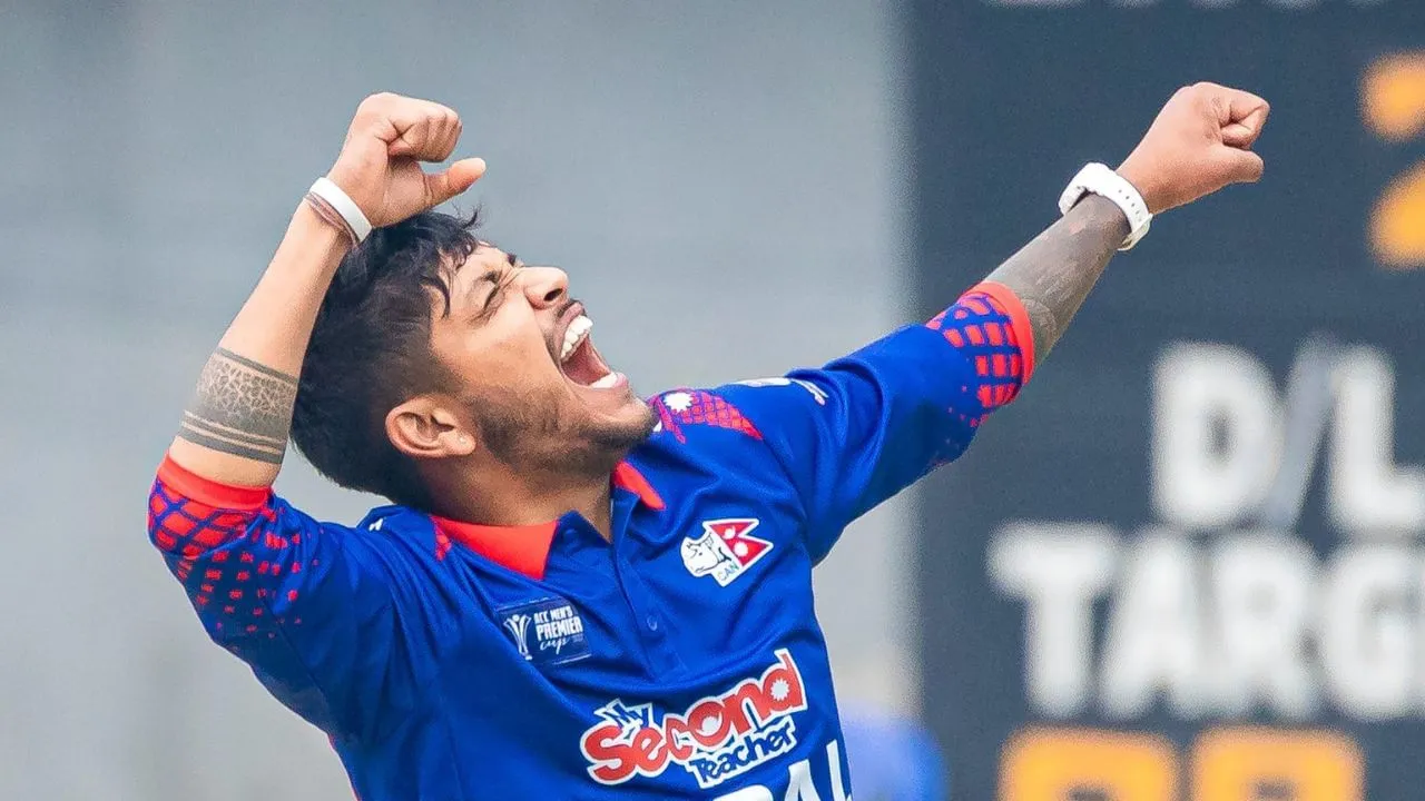 sandeep lamichhane 100 odi wickets