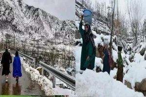 Kashmir : शीत लहर का प्रकोप बरकरार, तापमान शुन्य से नीचे
