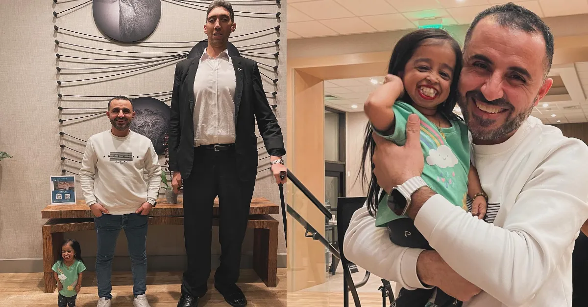 Meeting of World's tallest man and world's shortest woman