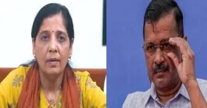 CM Kejriwal से मिलने ED दफ्तर पहुंचीं पत्नी सुनीता