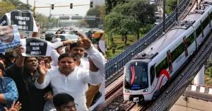 दिल्ली में AAP का भारी विरोध-प्रदर्शन, बंद किए गए Delhi Metro के तीन स्टेशन