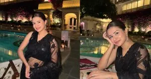 Avneet Kaur Saree Photos: ब्लैक साड़ी में एक्ट्रेस ने बरपाया कहर, अदाएं ऐसी जो कर दें मदहोश